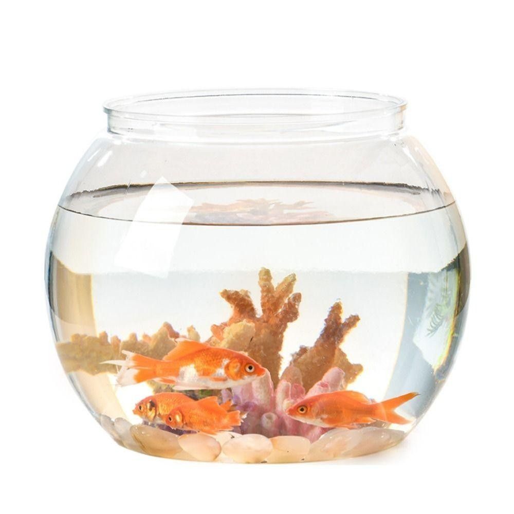 Aquarium Fish In Bowl - Draagbaar Transparant Vissenkom Rond Plastic Klein