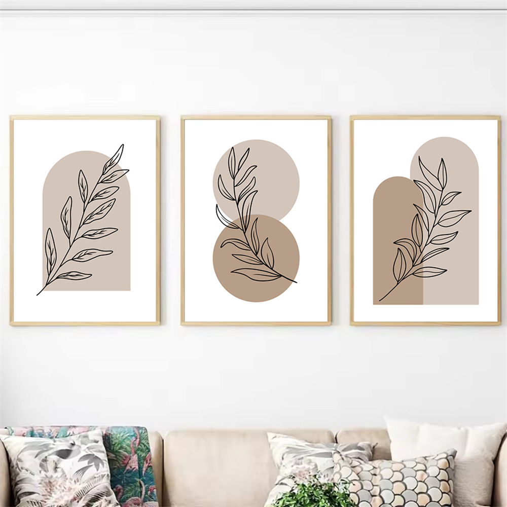 Live Plant Fertilizer - Moderne Bohemen Bruin Beige Geometrische Poster