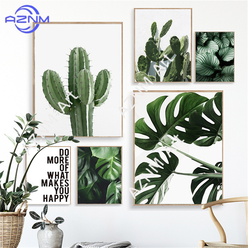 Live Plant Fertilizer - Groene Plant Schilderij Monstera Poster Wall