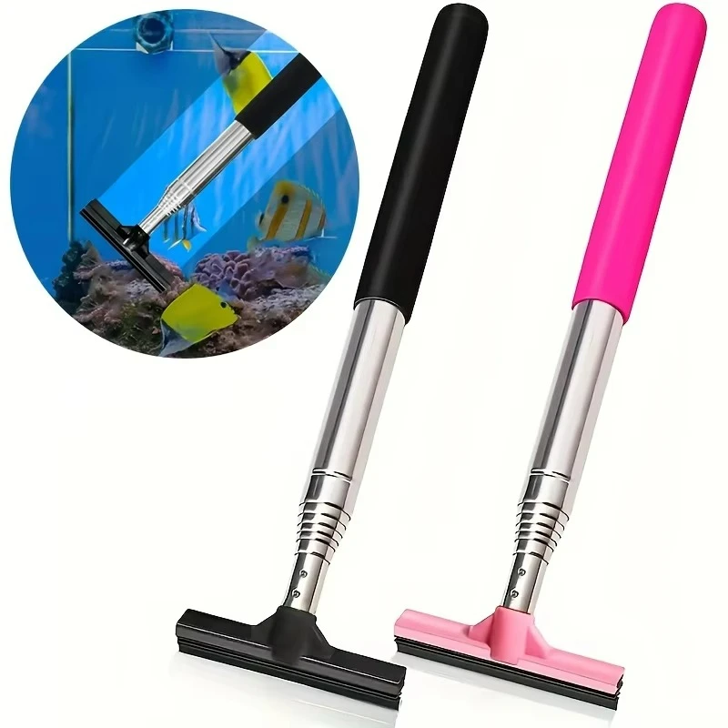 Algae Scraper Blade - Telescopische aquariumschraperborstel, multifunctioneel gereedschap voor het