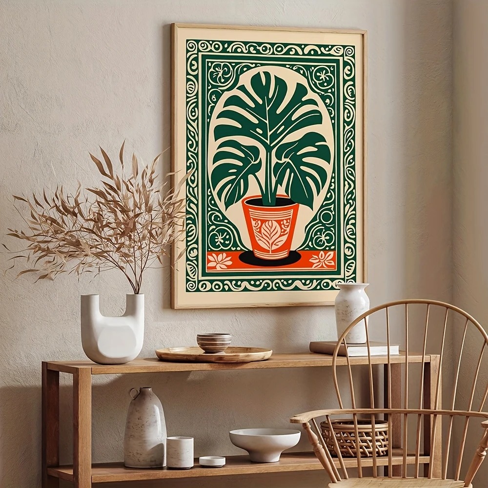 Boheemse Monstera Plant Canvas - Live Plant Fertilizer recensie en prijs
