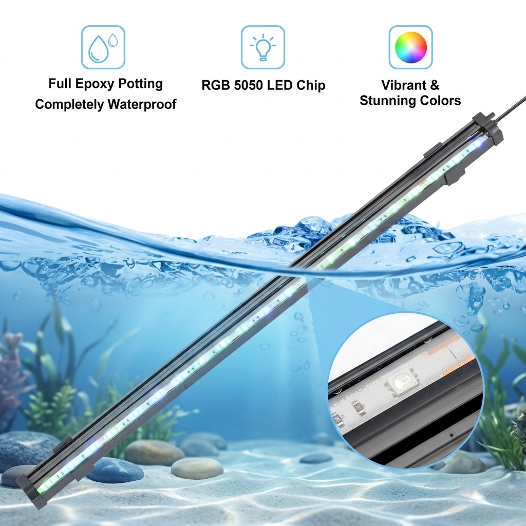 USB LED Aquarium Luchtbellenli - Aquarium Fish Light Lamp recensie en prijs